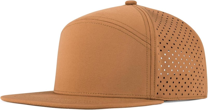 FEINION Men Flat Brim Adjustable Performance Hat Snapback Laser Perforated Baseball Cap - Image 1